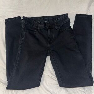 American Eagle - Ripped Black Legging Jeans- Size 00 Petite
